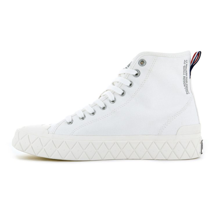 Palladium Palla Ace Canvas High Tops Men's Sneakers White | UK I637-ABN